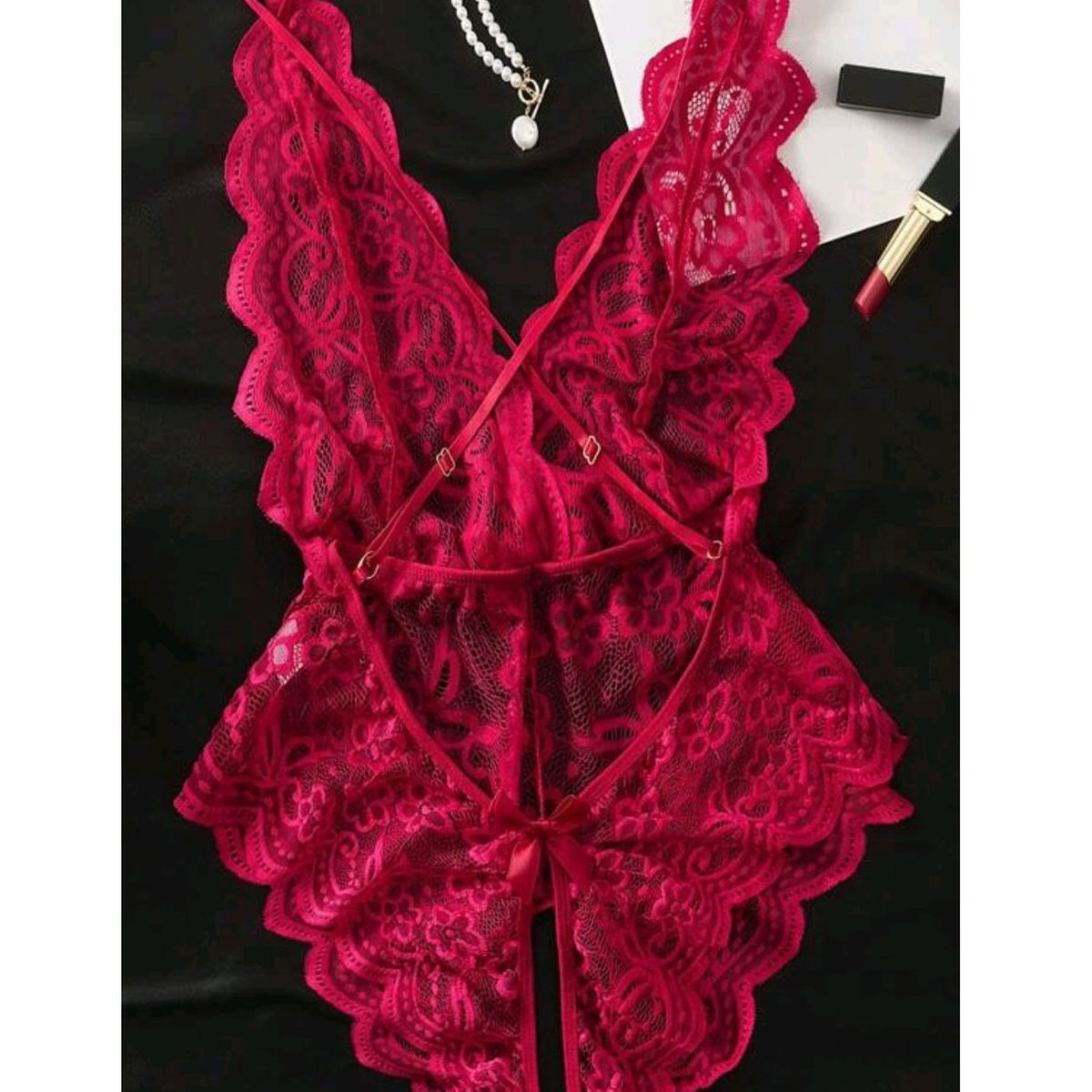 GENERICO - BODY DE ENCAJE SIEMPRE LISTA CON ABERTUTA