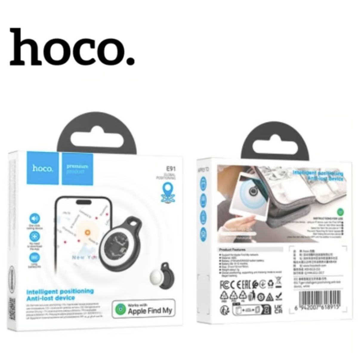 HOCO - Mini GPS Buscador Rastreador GPS Ubicación Inteligente HOCO E91