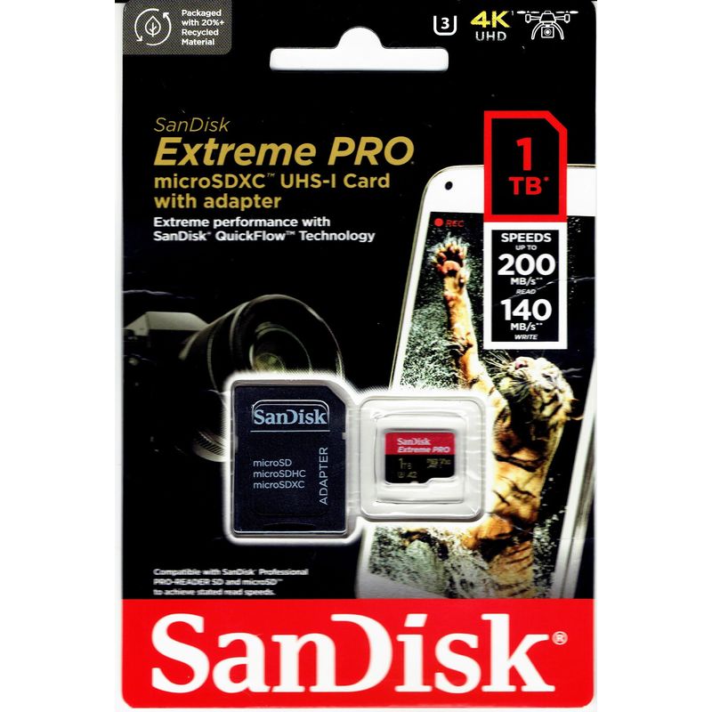 SANDISK - memoria micro sd sandisk extreme profesional 1 tb