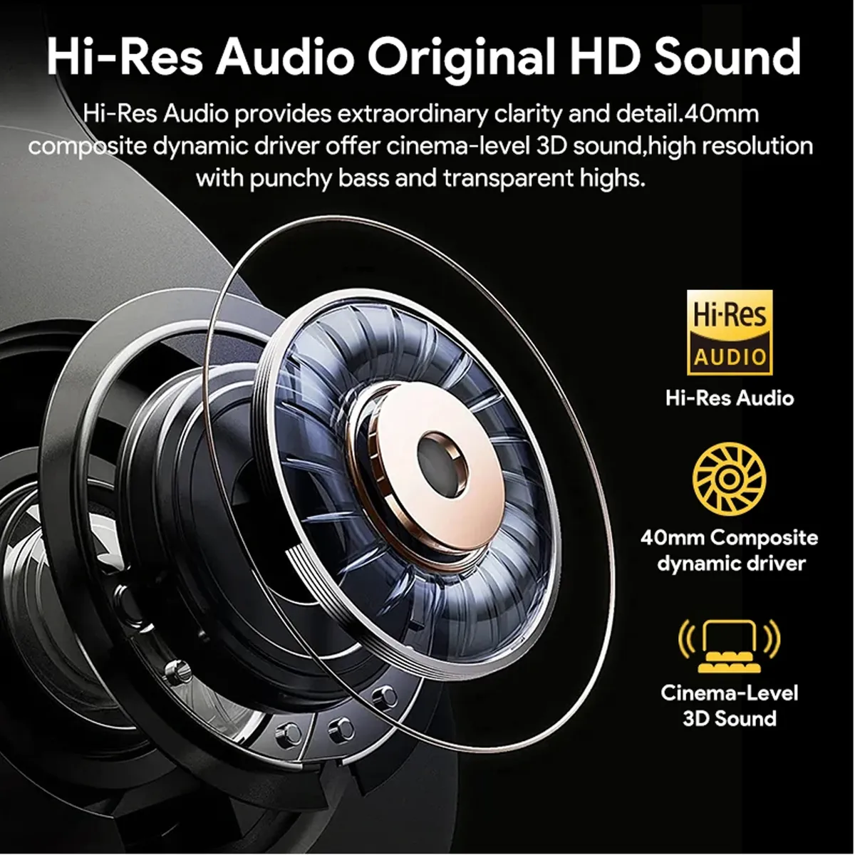 QCY - Audífonos inalámbricos QCY H3 Negro ANC Bluetooth 5.0