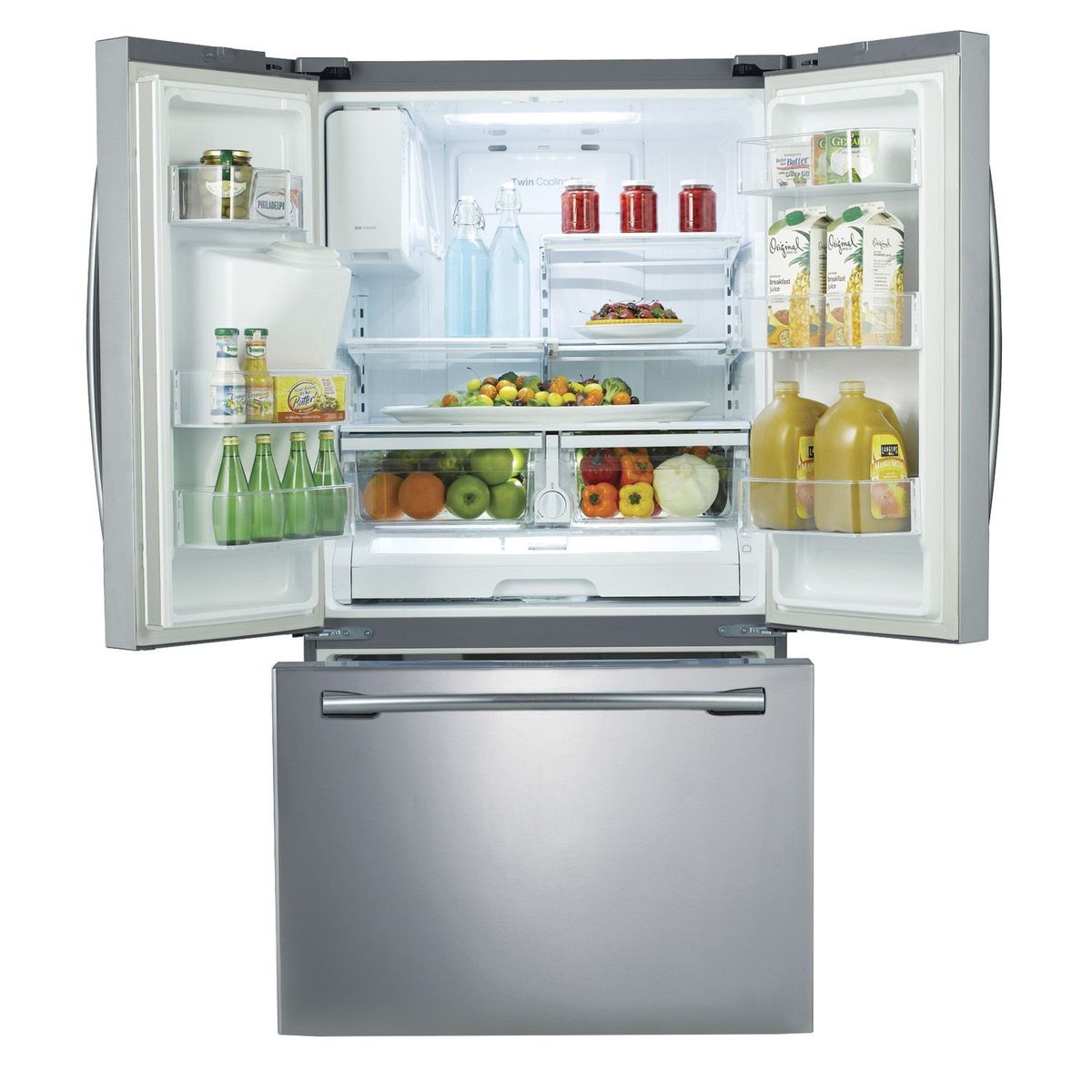 SAMSUNG - Refrigeradora 589 lt RF263BEAESL/PE Silver