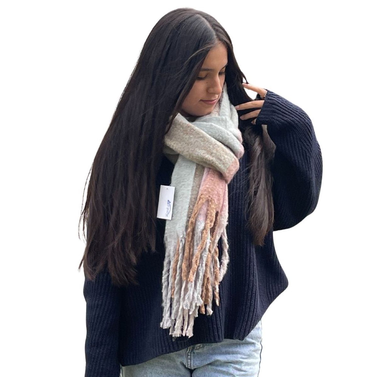 KAST PE - Maxi Bufanda Queen Chalina a cuadros multicolor  Majesty