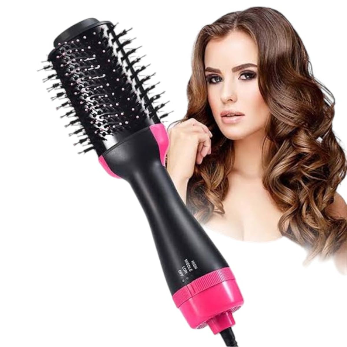OEM - Secador de Cabello Cepillo Alisador Multifuncional 4 en 1 ONE STEP