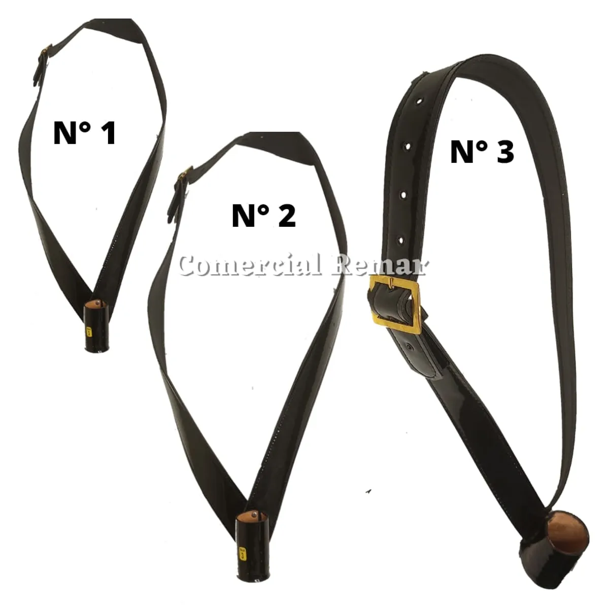 GENERICO - Correaje Charol Porta Asta para Escolta Bandera Desfile Niños y Adulto