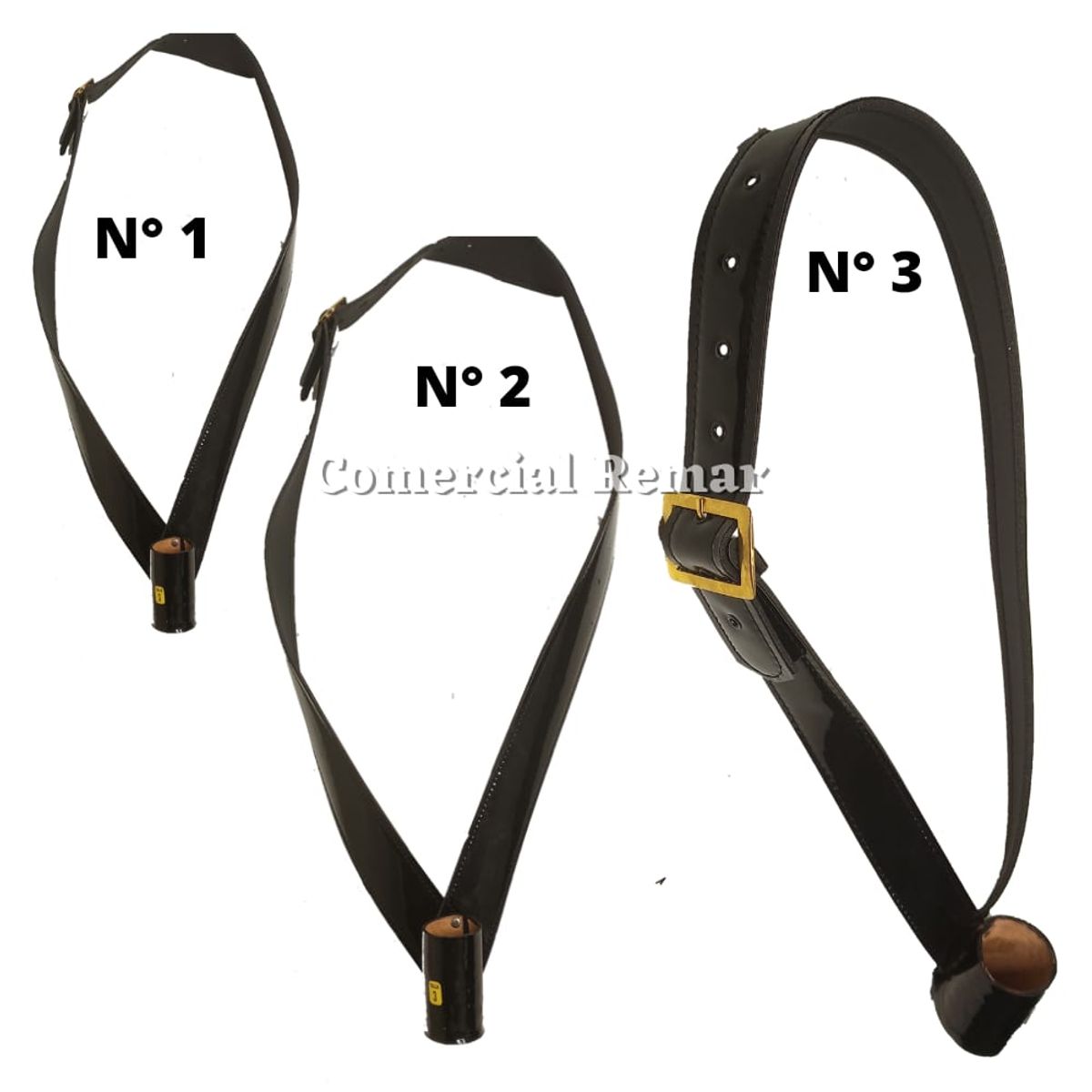 GENERICO - Correaje Charol Porta Asta para Escolta Bandera Desfile Niños y Adulto