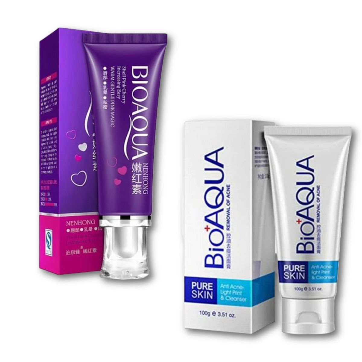BIOAQUA - Crema Despigmentante +  Gel Limpiador Facial