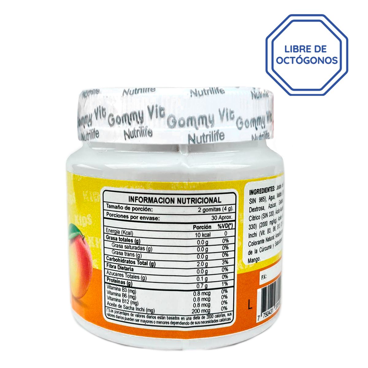 GENERICO - Gomitas con Sacha Inchi mas Vitamina B3,6 Y 12