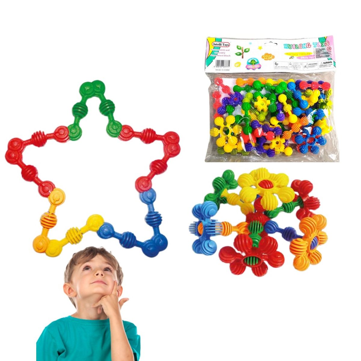 GENERICO - Engranajes Juego Didáctico de Ensamble Conectores en Bolsa