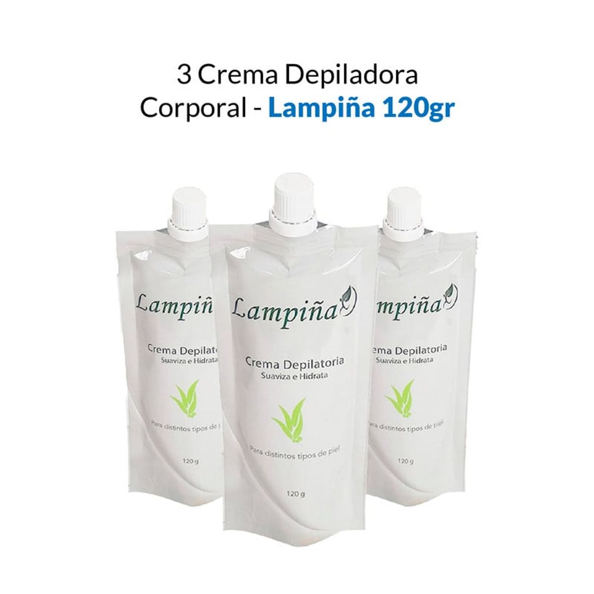 GENERICO - Crema Depiladora Corporal Lampiña 3 Unidades 120Gr
