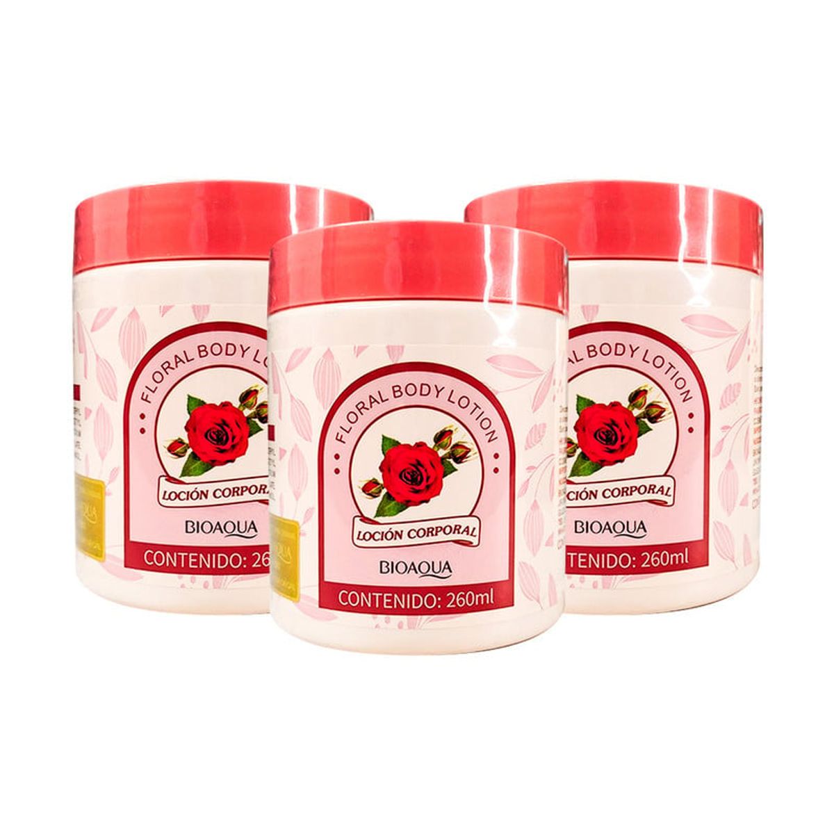 BIOAQUA - Locion Corporal Floral Body Lotion Bioaqua 260ml 3 Unidades