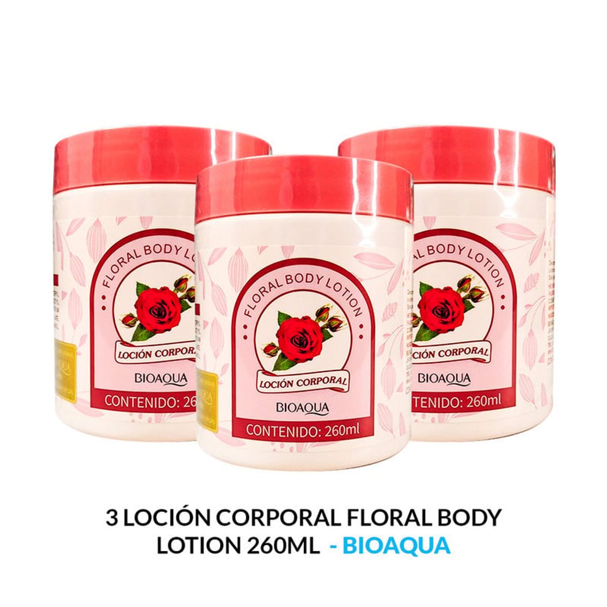 BIOAQUA - Locion Corporal Floral Body Lotion Bioaqua 260ml 3 Unidades