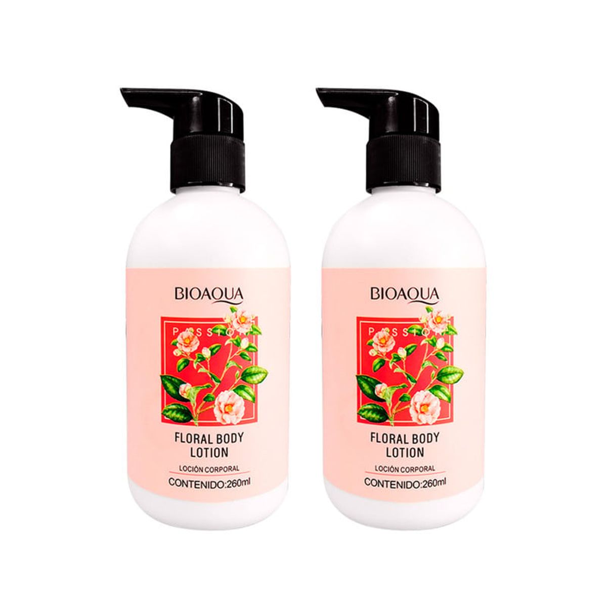BIOAQUA - Loción Corporal Floral Pasion Bioaqua 260ml 2 Unidades