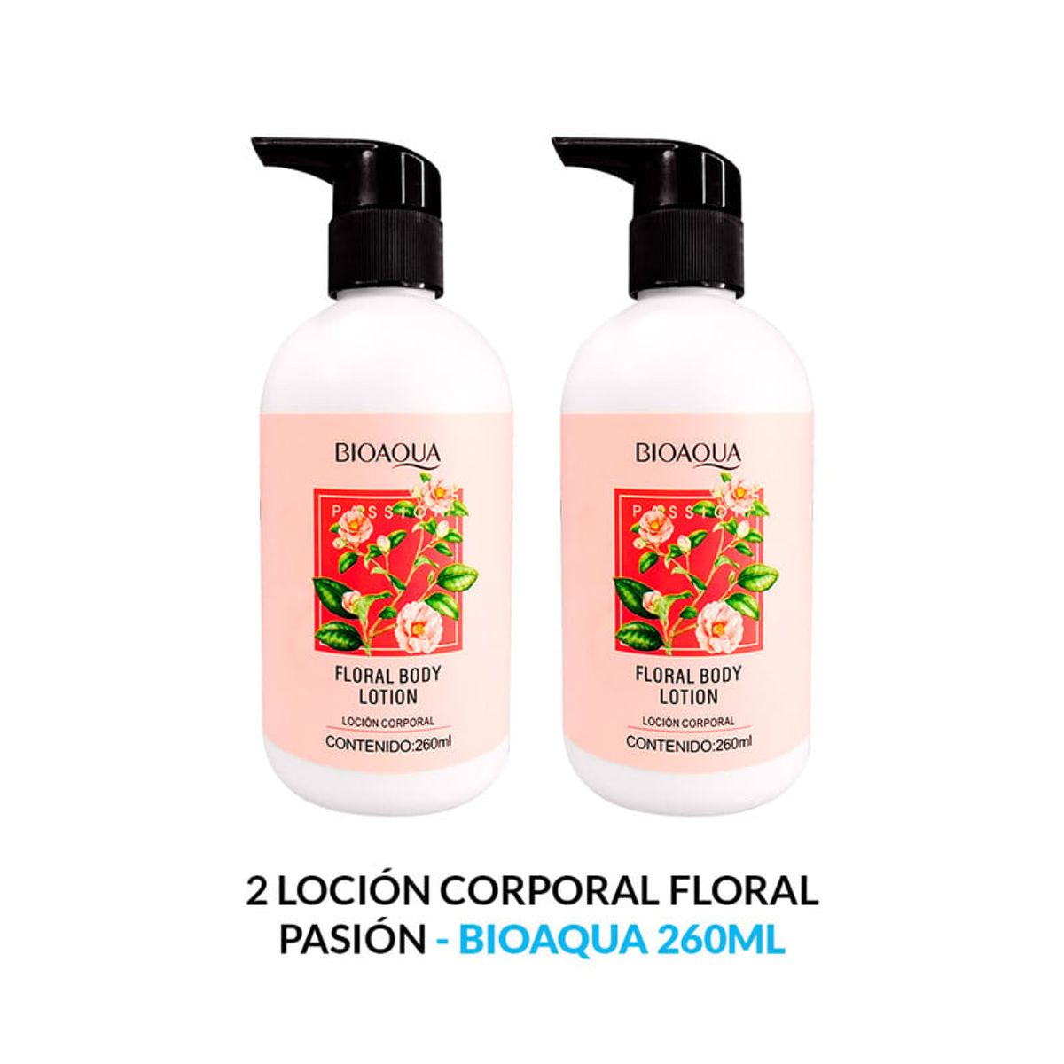 BIOAQUA - Loción Corporal Floral Pasion Bioaqua 260ml 2 Unidades