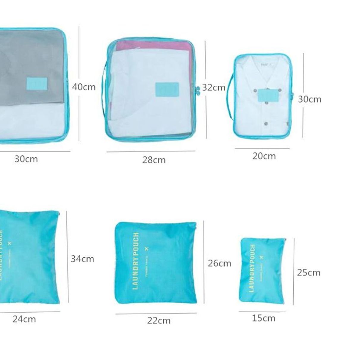 GENERICO - 7 Bolsas Organizadoras Maleta Equipaje Impermeables,