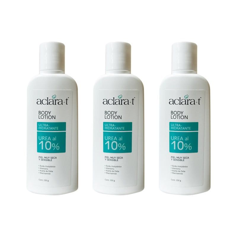 GENERICO - Crema Ultra hidratante con urea 10% Aclara-T 150Gr 3 Unidades