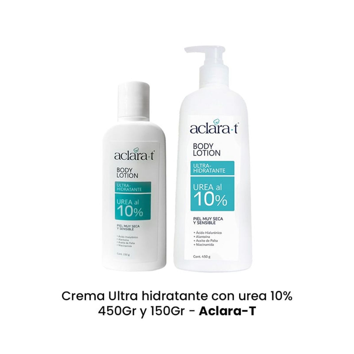 GENERICO - Crema Ultra hidratante con urea 10% 450Gr y 150Gr Aclara-t