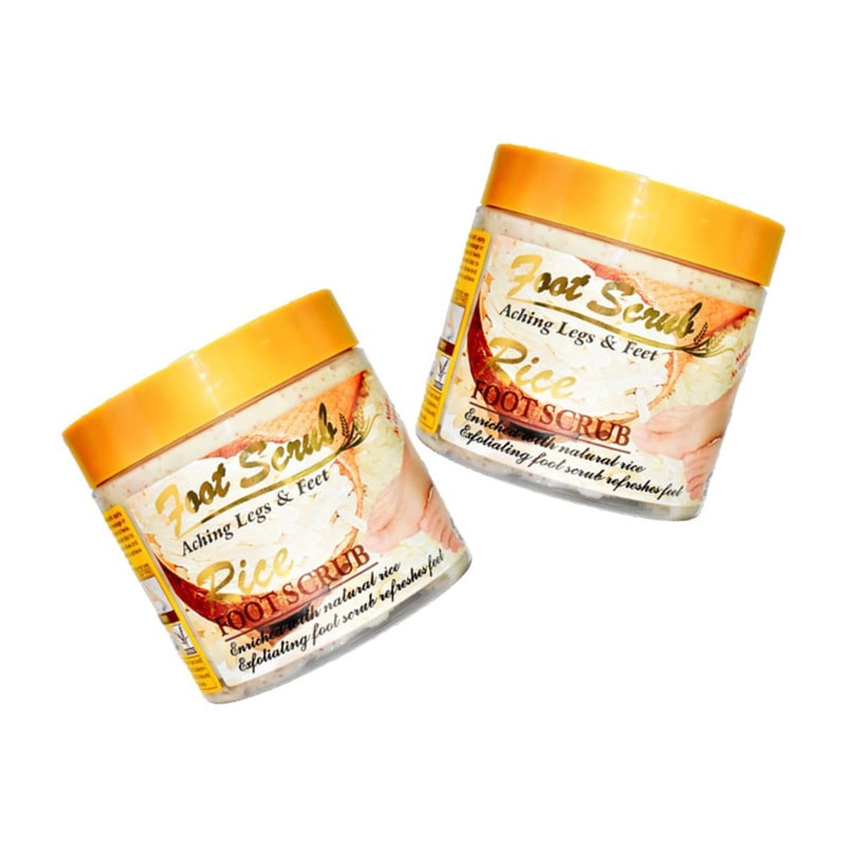 WOKALI - Exfoliante Para Pies De Arroz  500Gr Fruit Of The Wokali 2 Unidades