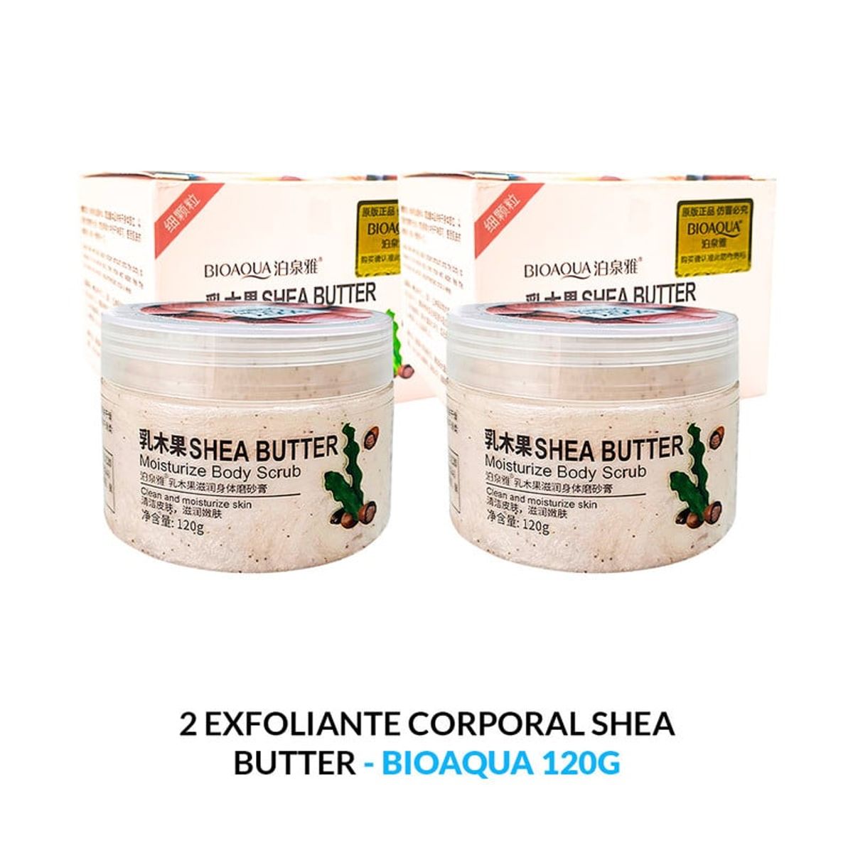 BIOAQUA - Exfoliante Corporal Shea Butter Bioaqua 120Gr 2 Unidades