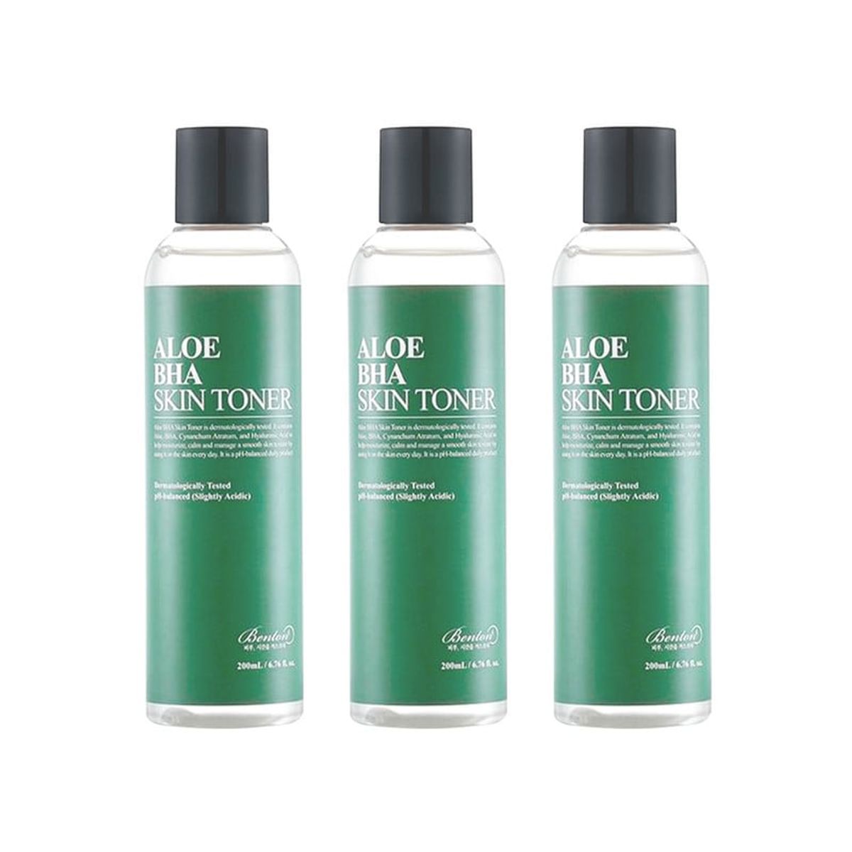 BENTON - Aloe Bha Skin Toner Benton 200ml 3 Unidades