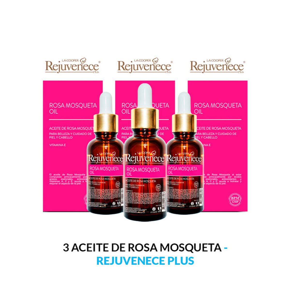 GENERICO - Aceite De Rosa Mosqueta Rejuvenece Plus 30ml 3 Unidades