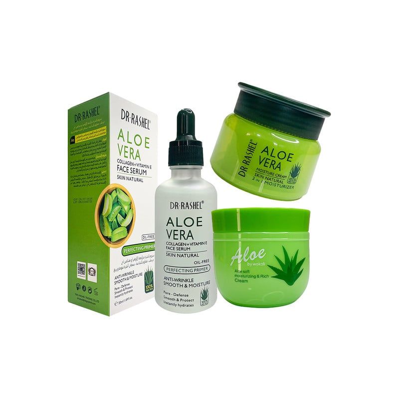 NEVADA NATURAL PRODUCTS - Suero colágeno 50ml + Crema 3en1 50ml + Crema Rica Suave 80Gr Aloe Ver