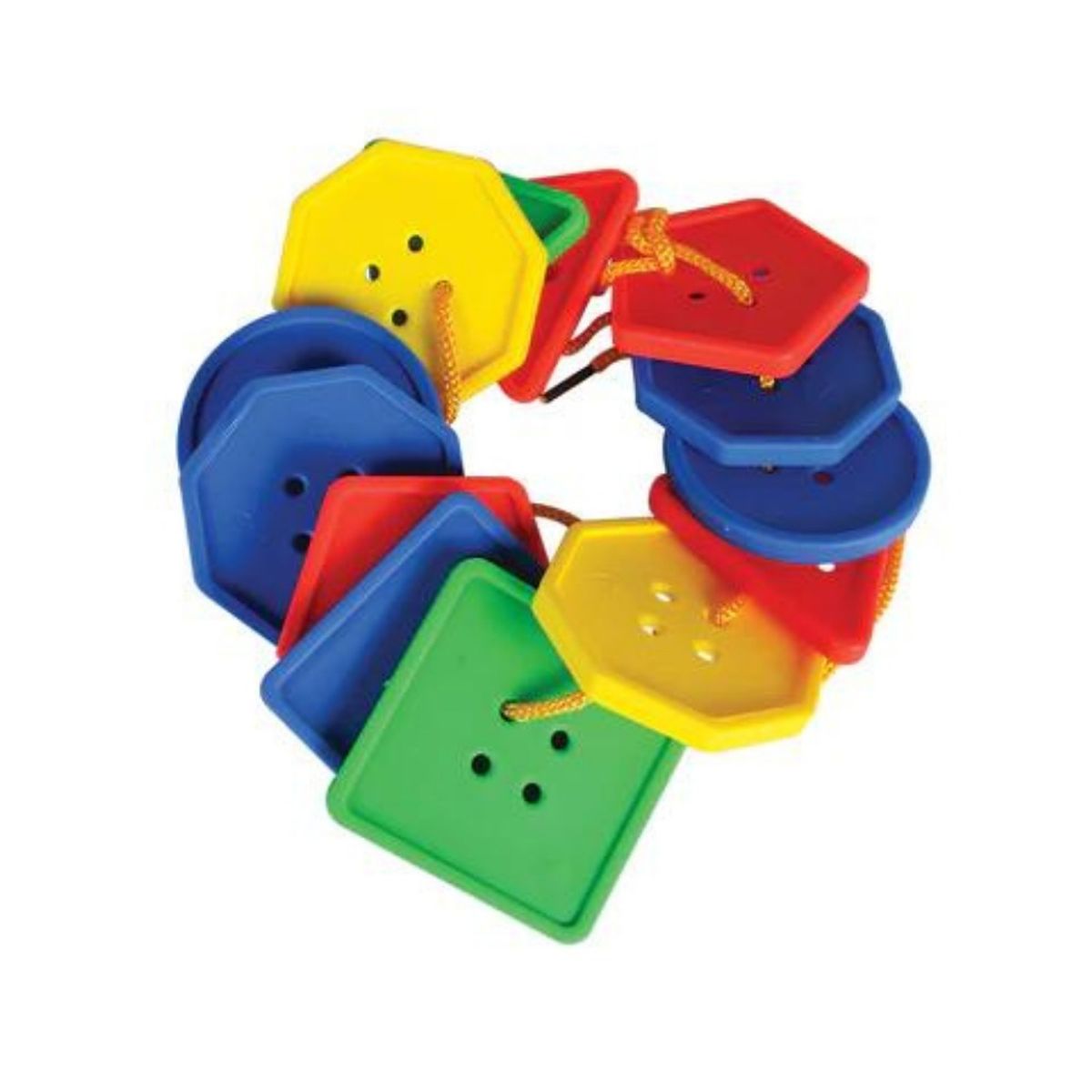 GENERICO - Enhebrado de Figuras Geométricas con Pasado Juego Didáctico