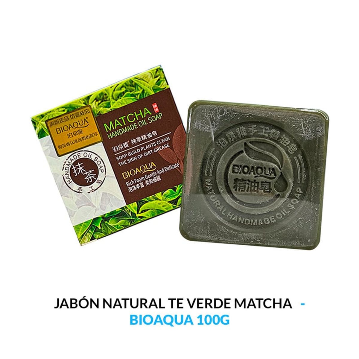 BIOAQUA - Jabón Natural Te Verde Matcha Desintoxicante Bioaqua 100Gr