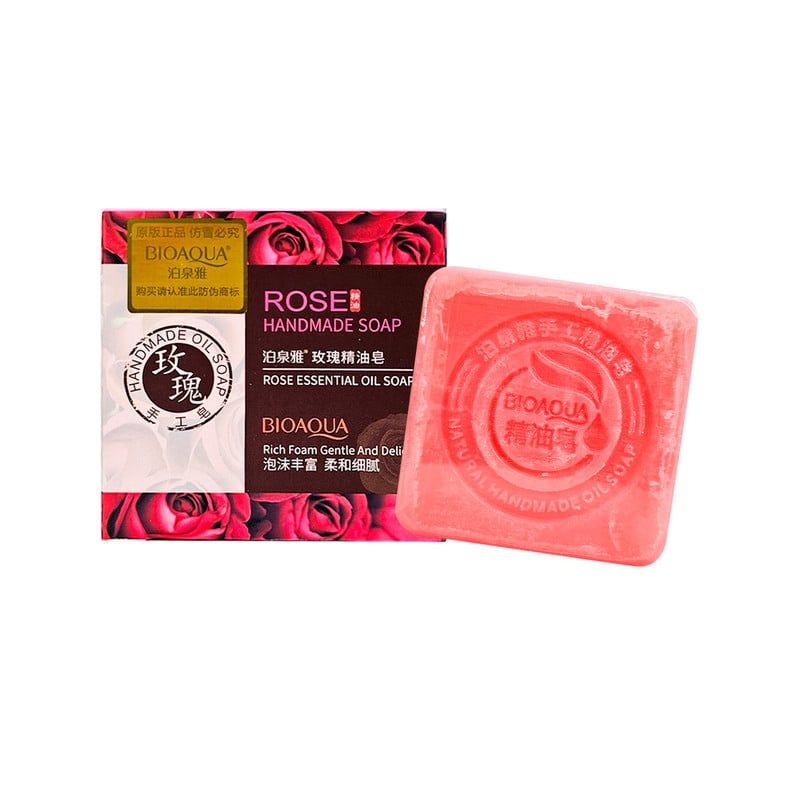 BIOAQUA - Jabón Natural De Rosas Desintoxicante Bioaqua 100Gr