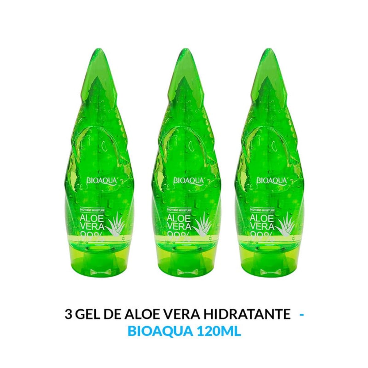 BIOAQUA - Aloe De Vera 99% Soothing Moisture Bioaqua 120Gr 3 Unidades