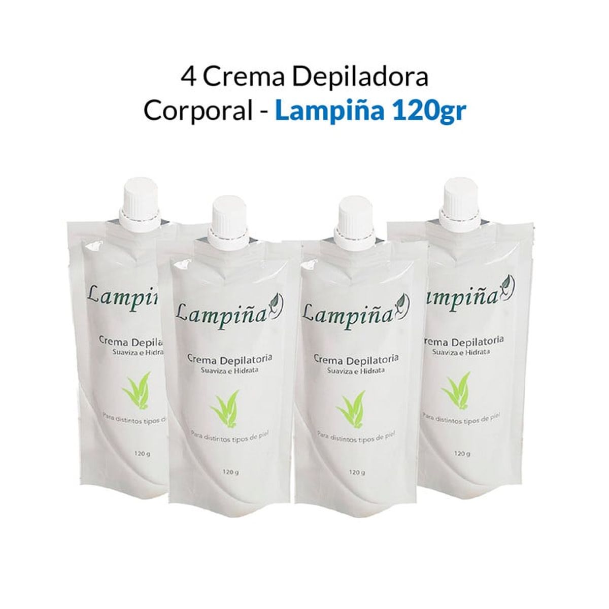 GENERICO - Crema Depiladora Corporal Lampiña 4 Unidades 120Gr