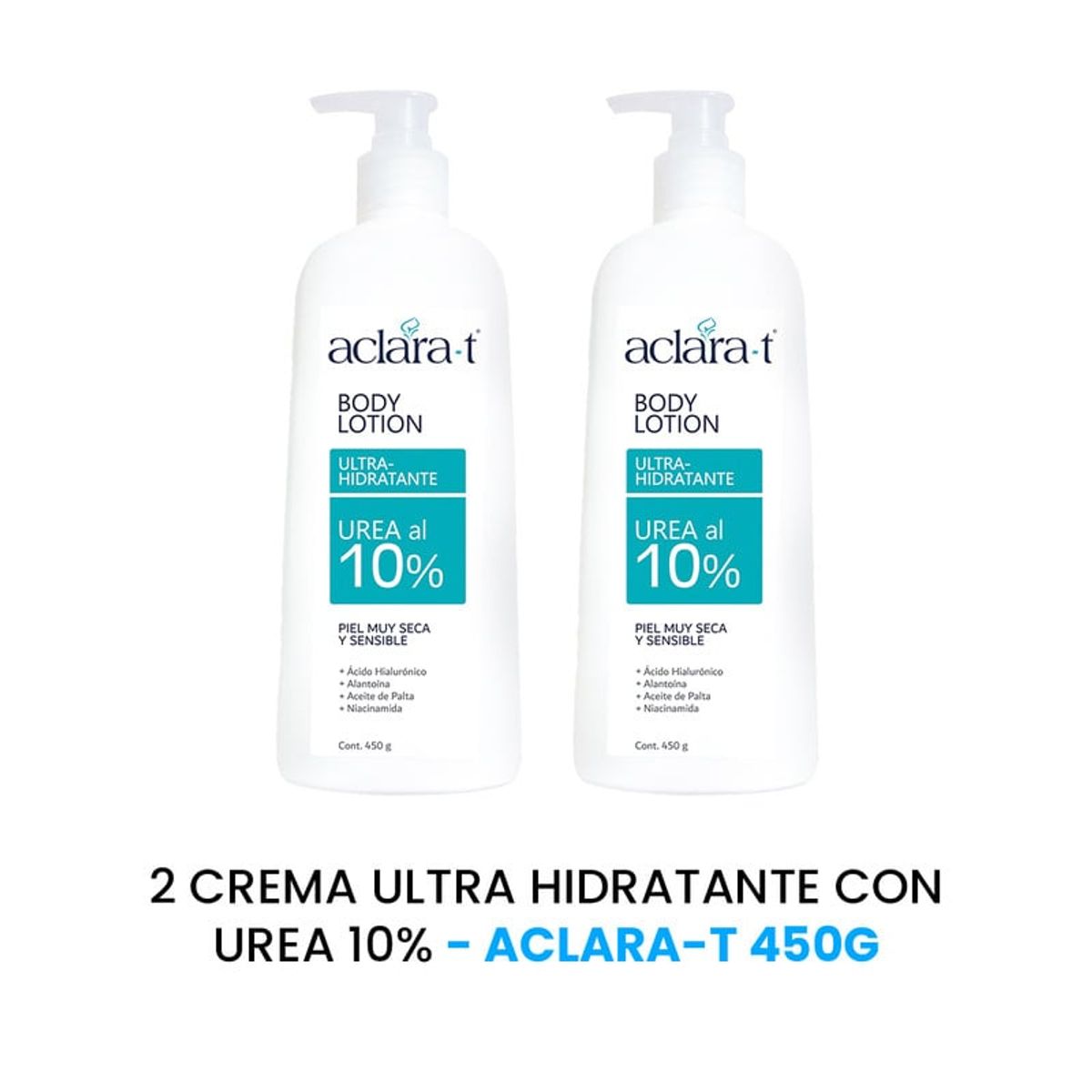 GENERICO - Crema Ultra hidratante con urea 10% Aclara-T 450Gr 2 Unidades