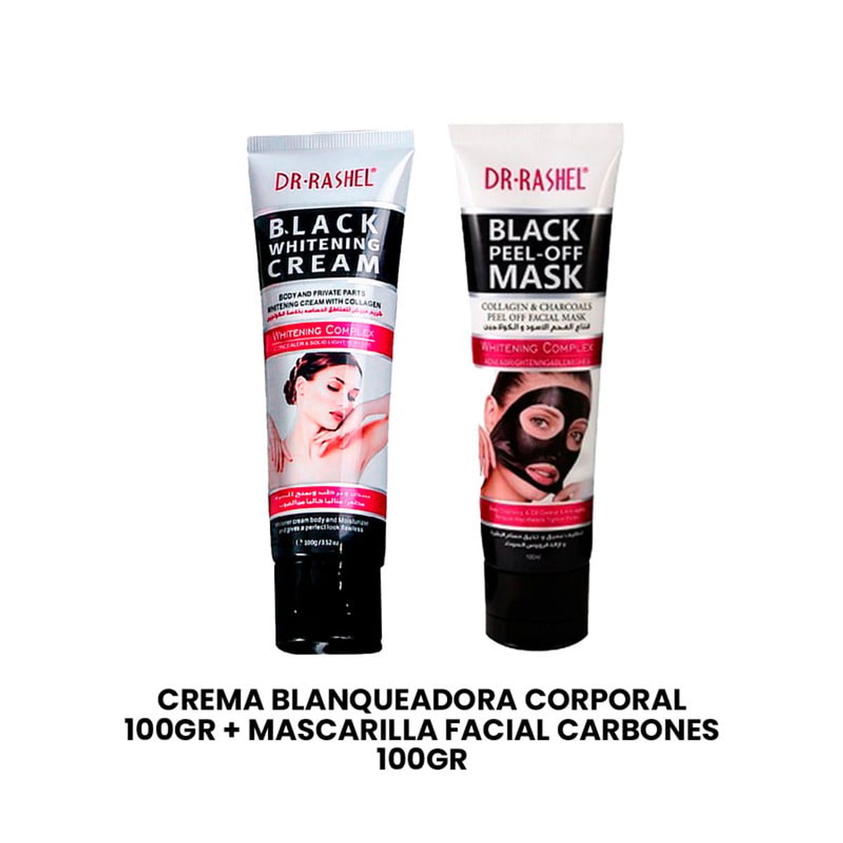 GENERICO - Crema Blanqueadora Corporal 100Gr + Mascarilla Facial Carbones 100Gr