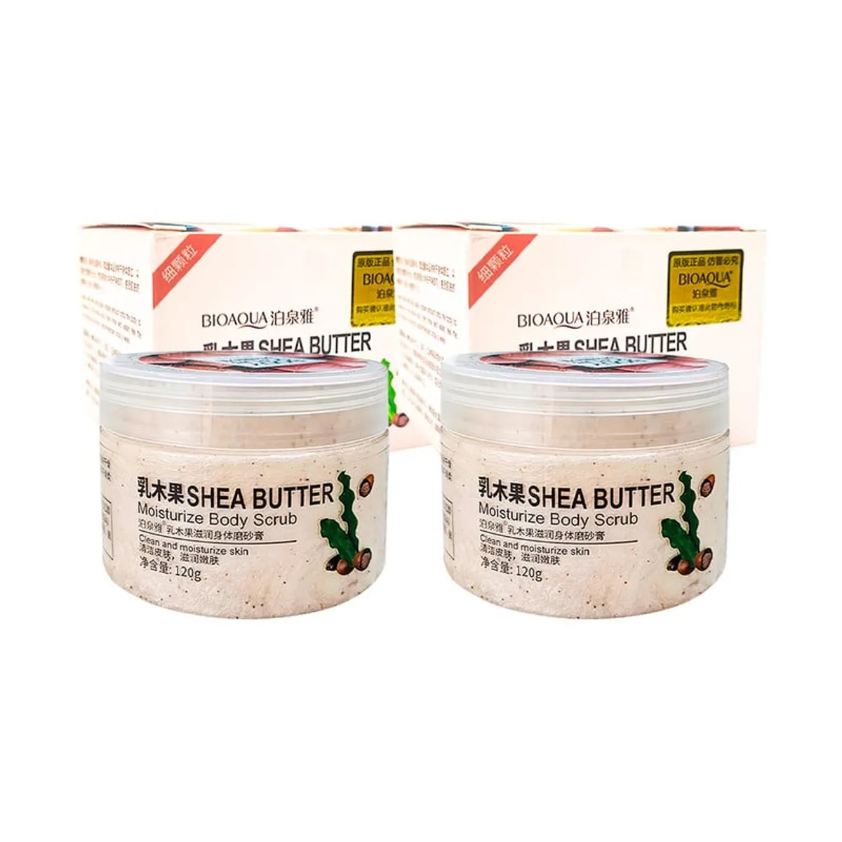 BIOAQUA - Exfoliante Corporal Shea Butter Bioaqua 120Gr 2 Unidades