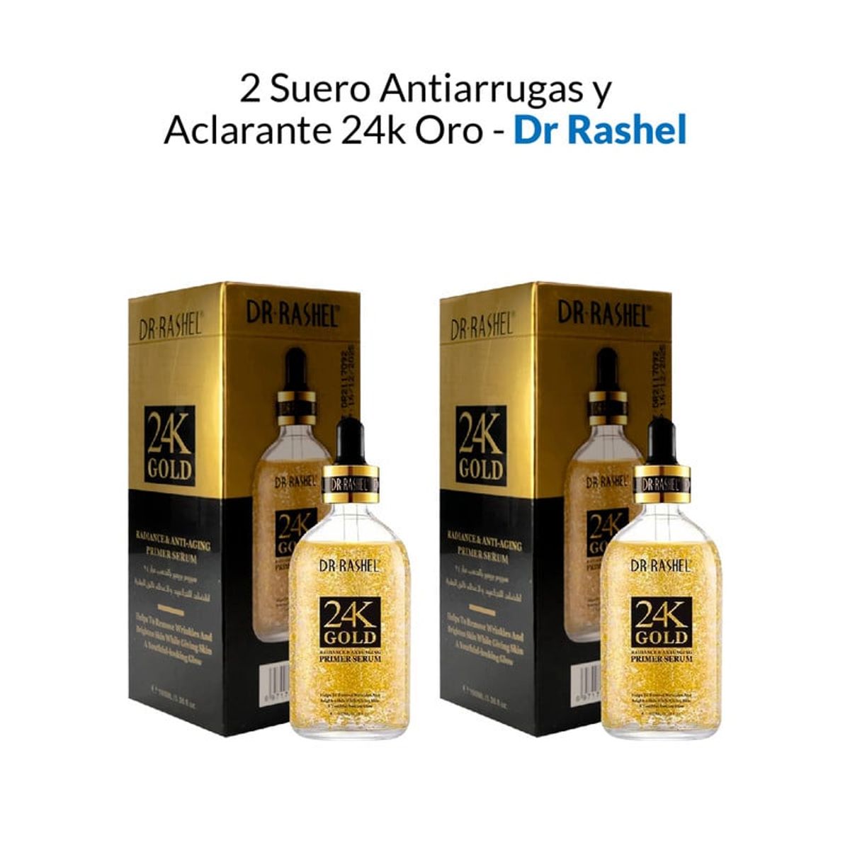 GENERICO - Suero Antiarrugas y Aclarante 24K Oro 100Gr 2 Unidades
