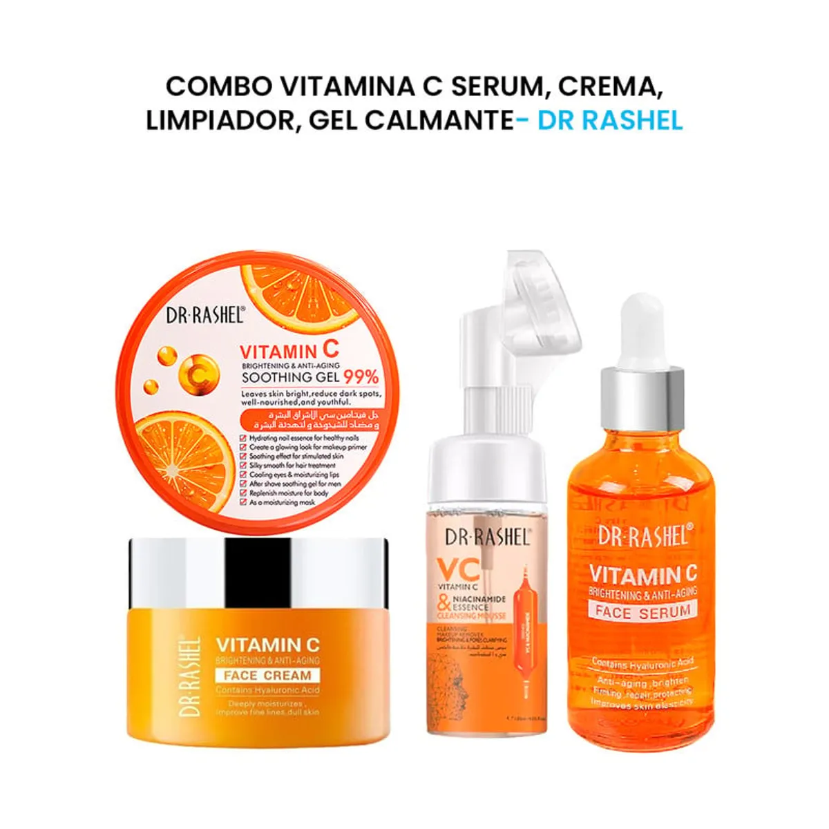 GENERICO - Vitamina C Serum Crema Limpiador Gel Calmante Dr Rashel