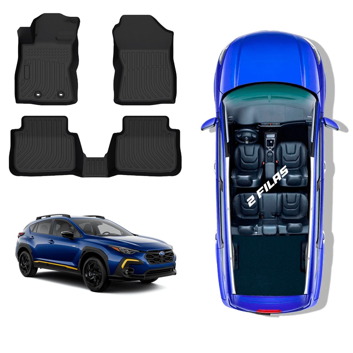 TECGO - PROTECTOR CUBRE PISO 5D TPE SUBARU XV 2024