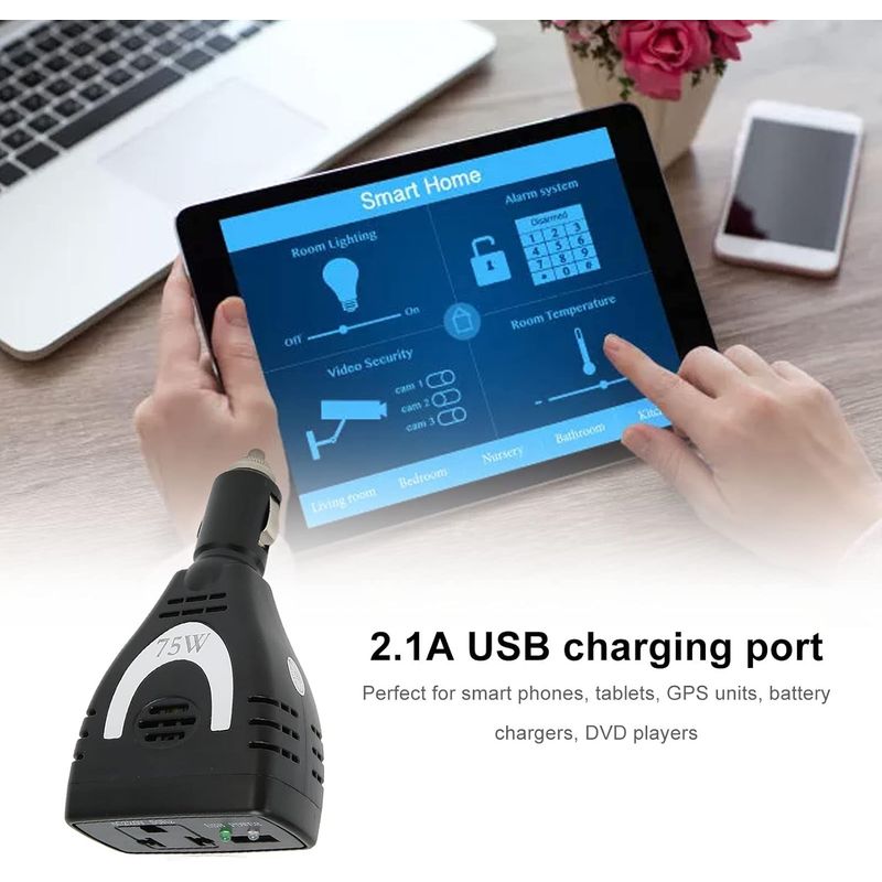 OEM - Inversor de Corriente para Auto de 12v A 220v Usb 75W