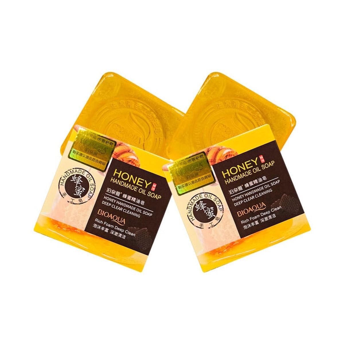 BIOAQUA - Jabón Natural De Miel Desintoxicante Bioaqua 100Gr 2 Unidades