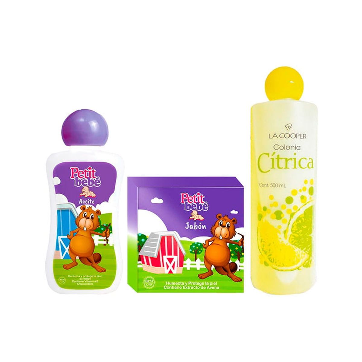 GENERICO - Aceite 130ml + Jabón 80Gr + Colonia 500ml Petit Bebé