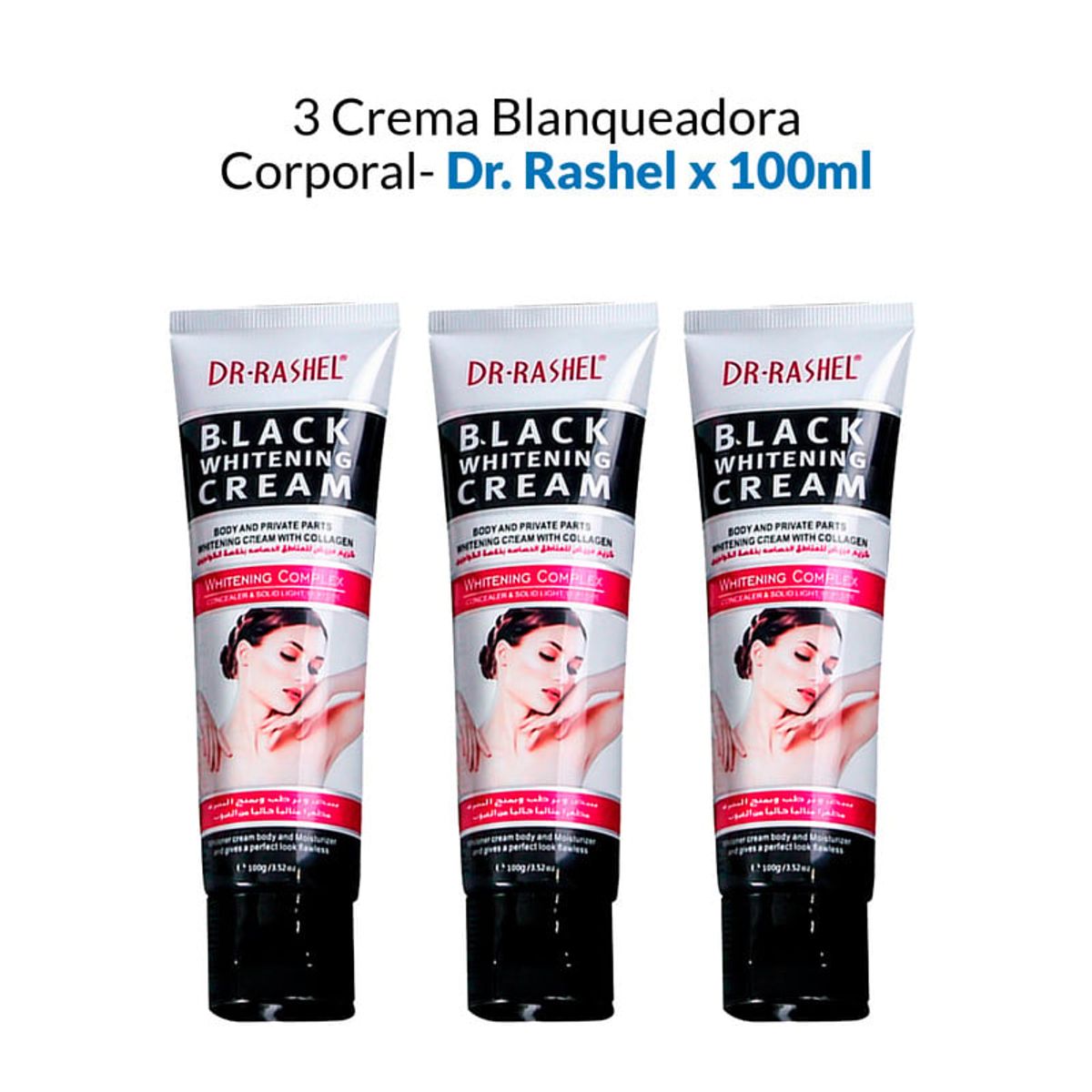 GENERICO - Crema Blanqueadora Corporal 100ml Dr Rashel 3 Unidades
