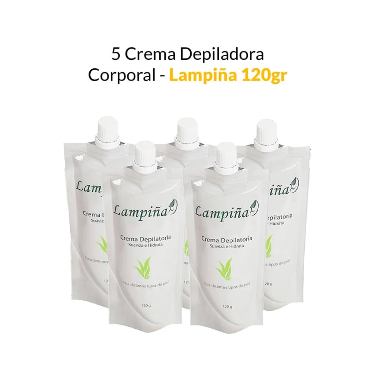 GENERICO - Crema Depiladora Corporal Lampiña 5 Unidades 120Gr