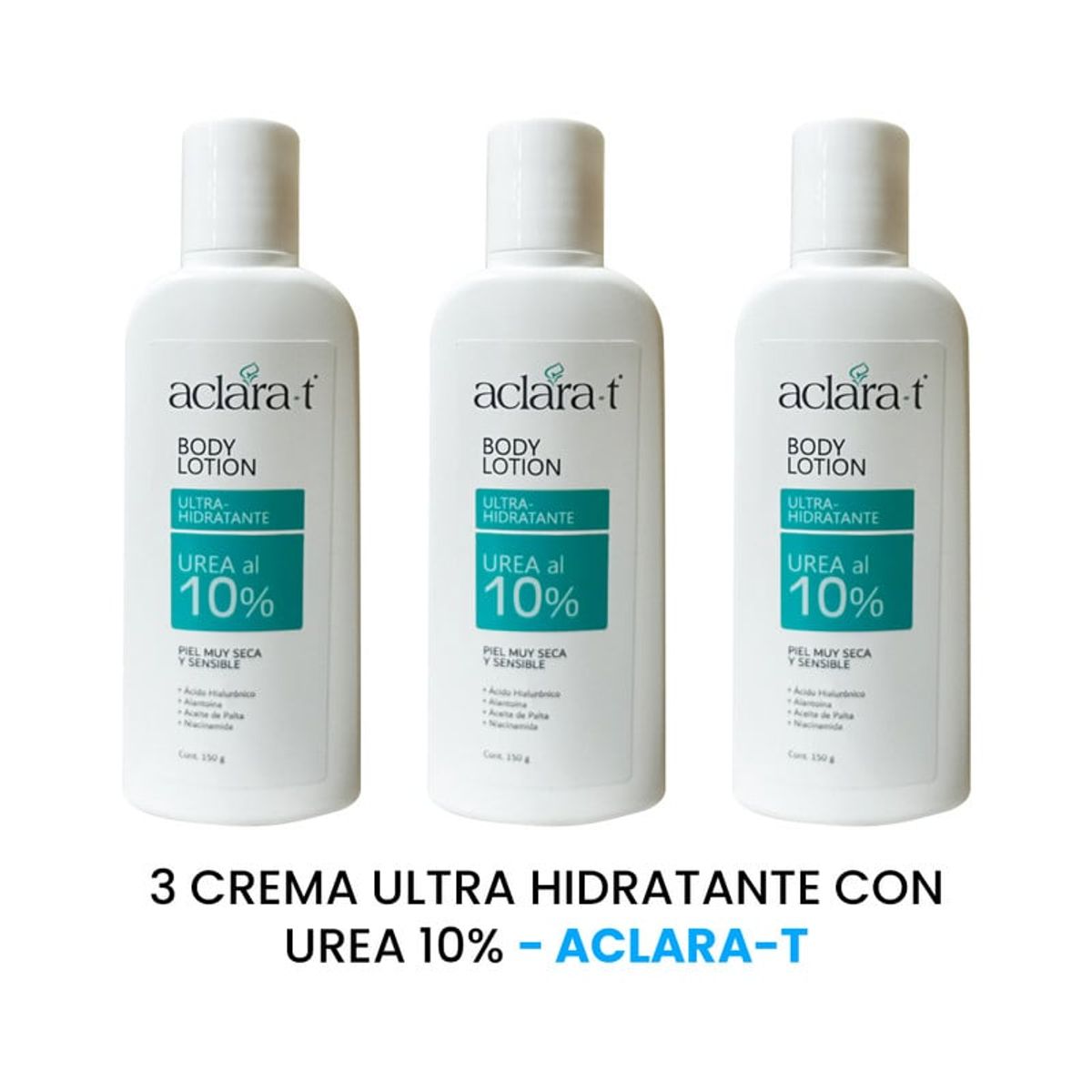 GENERICO - Crema Ultra hidratante con urea 10% Aclara-T 150Gr 3 Unidades