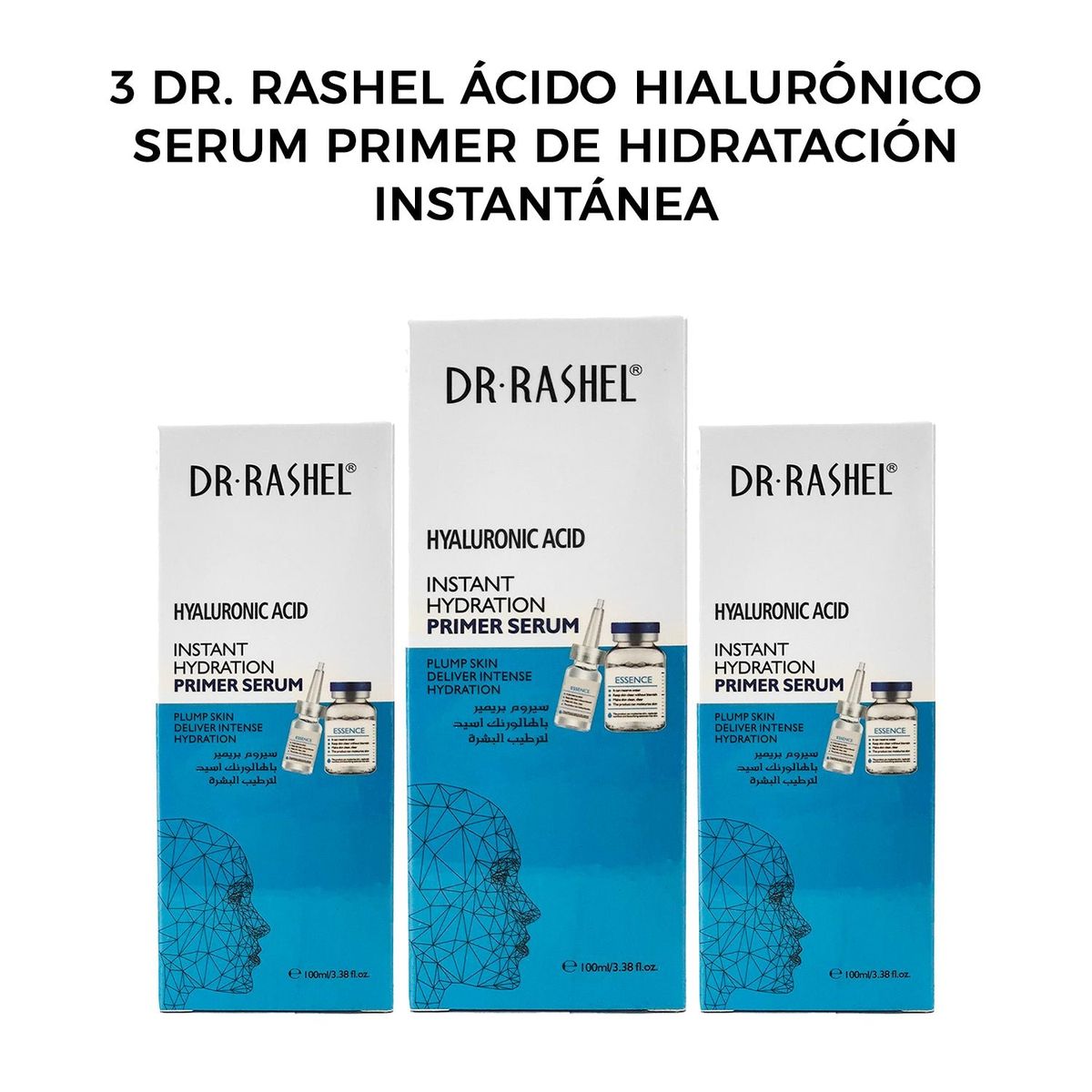GENERICO - Serum Primer De Hidratación Ácido Hialurónico Dr Rashel 100ml 3 Uni