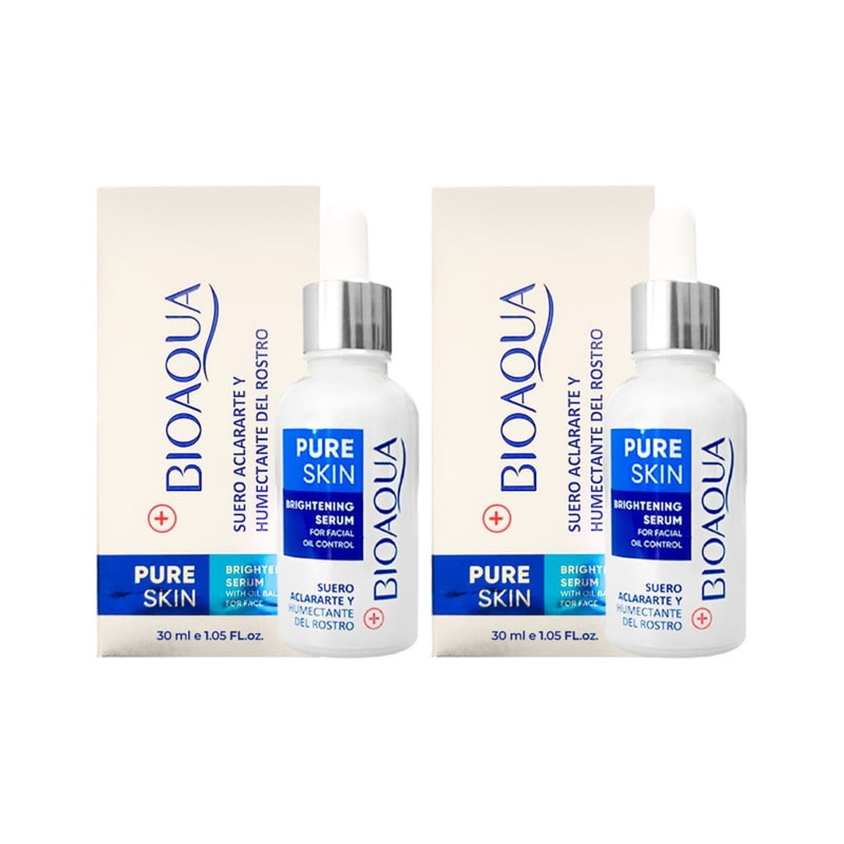 BIOAQUA - Suero Aclarante y Humectante Del Rostro Bioaqua 30Gr 2 Unidades