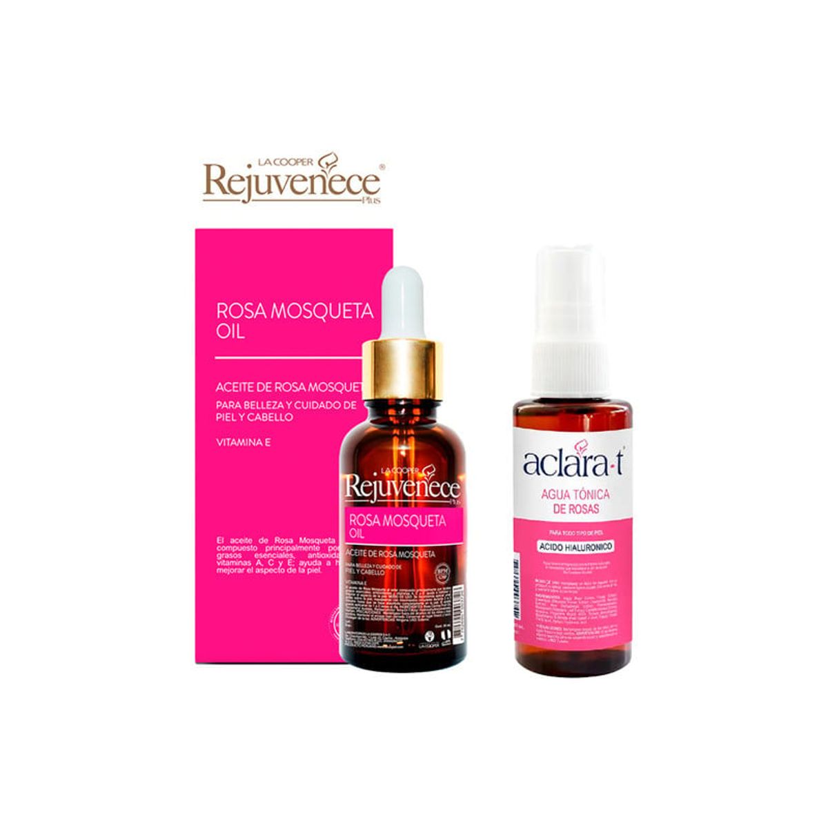 GENERICO - Agua tónica de rosas 60ml + Aceite De Rosa Mosqueta 30ml