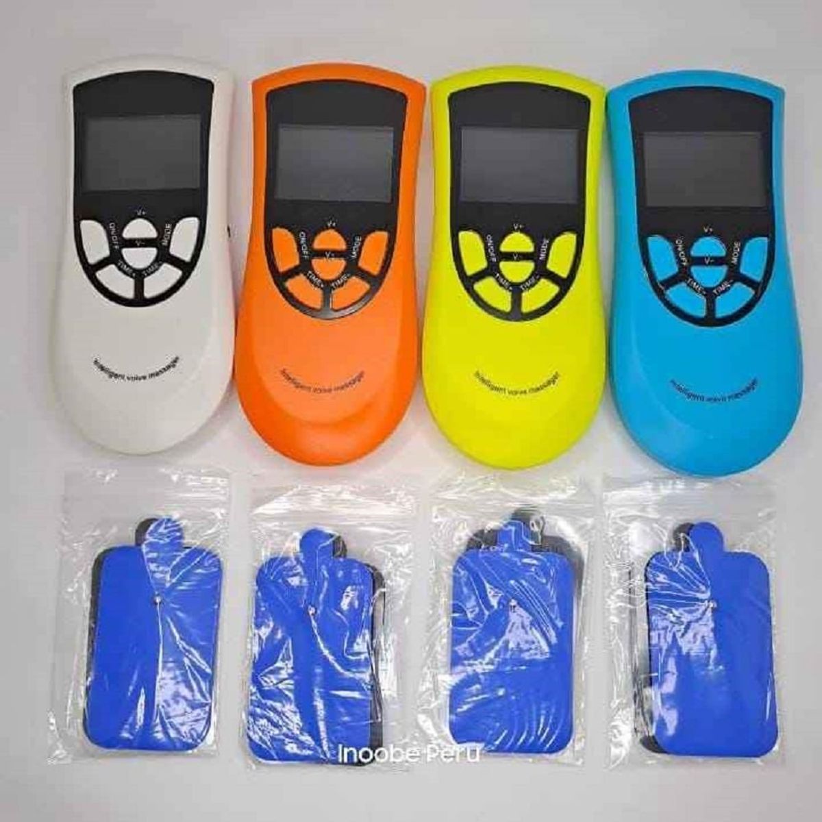 VICTORIA - Masajeador Electro estimulador Muscular 8 Parches-anaranjado