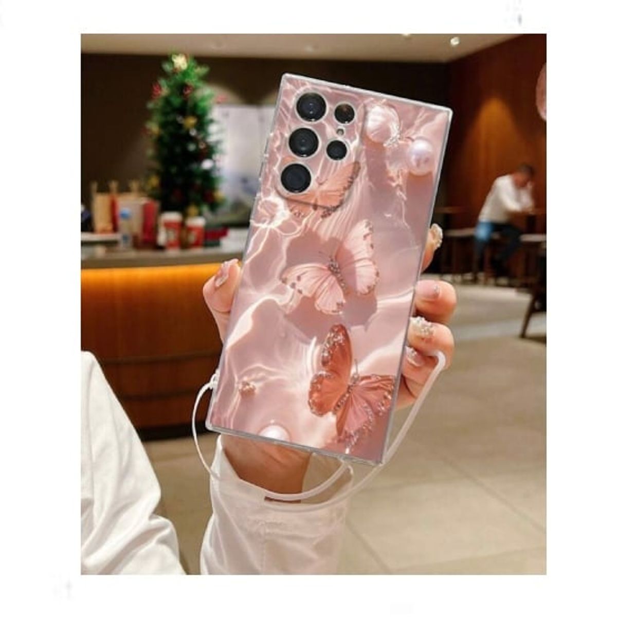 GENERICO - case con estampado de mariposas para modelo Iphone 11 Pro Max