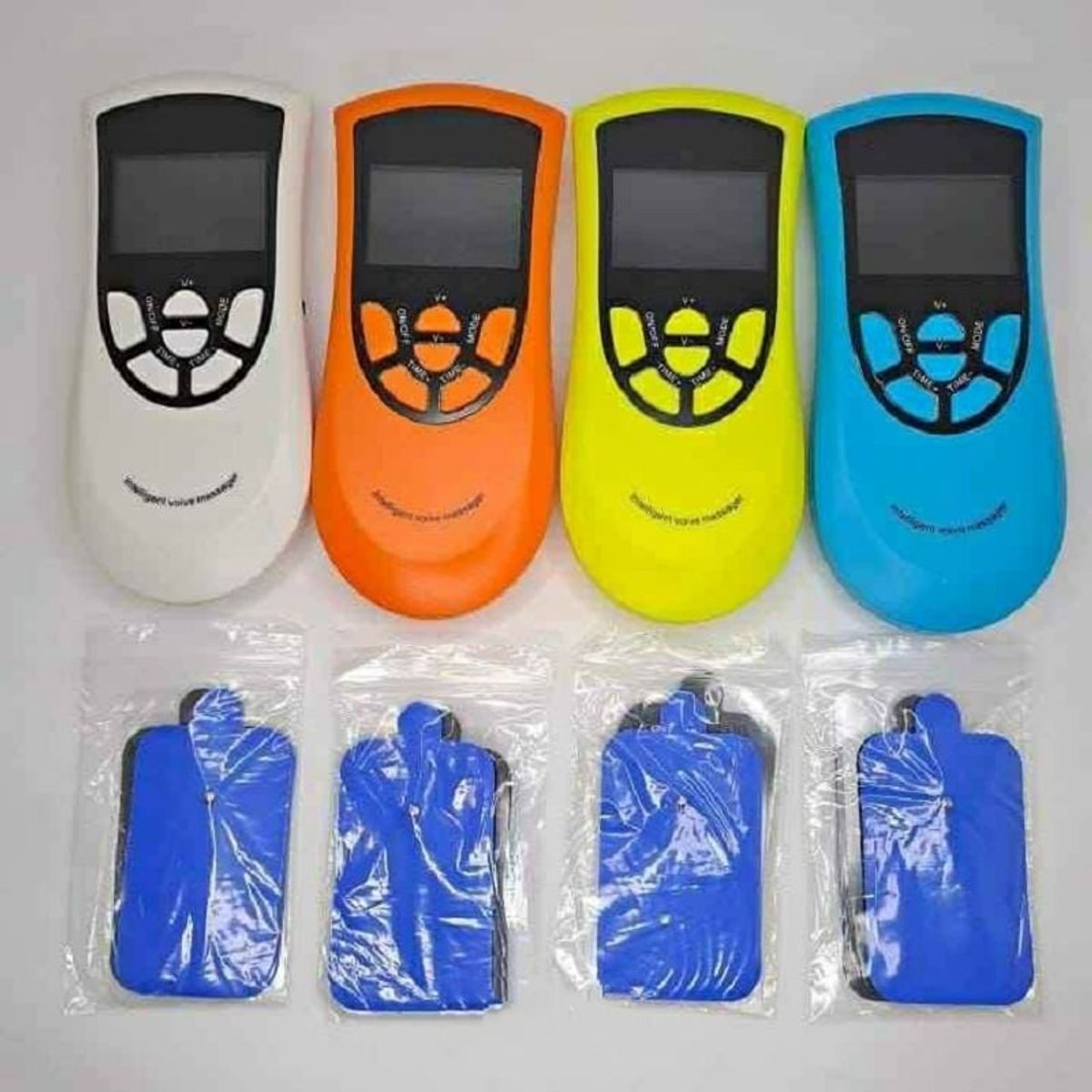 VICTORIA - Masajeador Electro estimulador Muscular 8 Parches-ANARANJADO