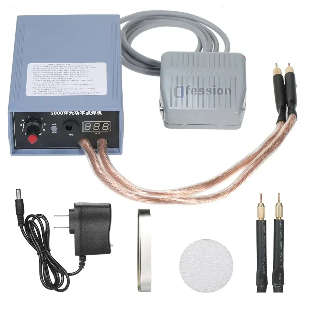 GENERICO - Soldador De Puntos Para Baterias y pilas 18650 regulable 5000w