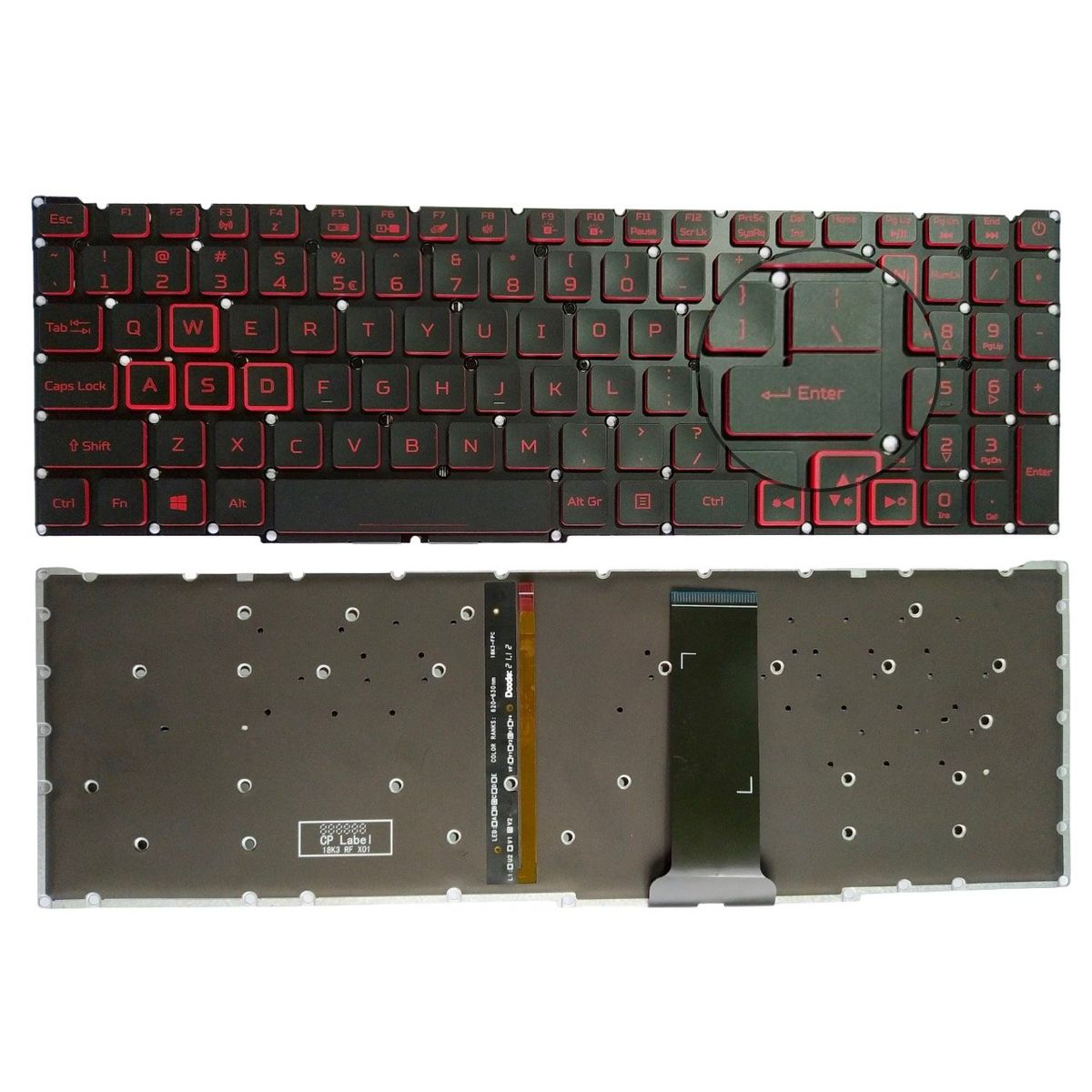 ACER - Teclado para Acer Nitro 5 AN517-52-555T AN517-52-55TL AN517-52-56A7